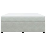 vidaXL Sommier à lattes de lit et matelas Gris clair 180x200cm Velours