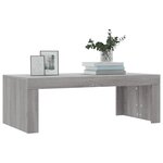 vidaXL Table basse sonoma gris 102x50x36 cm bois d'ingénierie