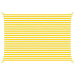 vidaXL Voile d'ombre Jaune et blanc 3 5 x 5 m 100   polyester Oxford