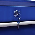 Vidaxl chariot à outils d'atelier avec 7 tiroirs bleu