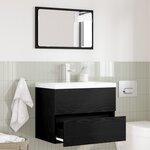 vidaXL Set de meubles de salle de bain 2 pièces Chêne noir Bois d'ingénierie