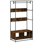 vidaXL Armoire chêne fumé 90x50x180 cm bois d'ingénierie