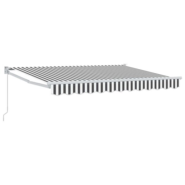 vidaXL Auvent rétractable Anthracite et blanc 3 5 x 2 m