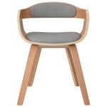 vidaXL Chaises à manger lot de 2 taupe bois courbé et tissu