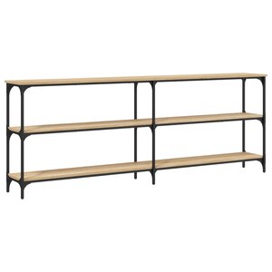 vidaXL Table console chêne sonoma 200x29x75 cm bois d'ingénierie