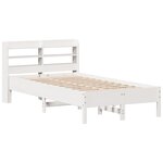 vidaXL Cadre de lit sans matelas blanc 90x190 cm bois de pin massif