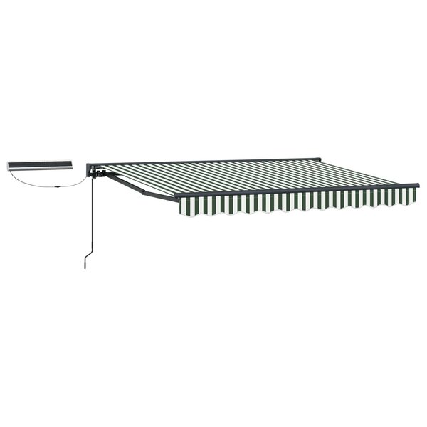 vidaXL Auvent rétractable électrique Vert  Blanc  Anthracite 3 x 2 5 m