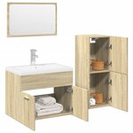vidaXL Ensemble de meubles de salle de bain 4 Pièces chêne sonoma
