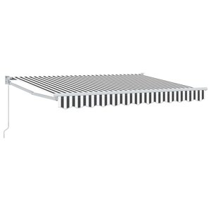 vidaXL Auvent rétractable Anthracite et blanc 3 5 x 2 m