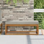 vidaXL Coussin de Siège d'Extérieur Gris 111 5 x 40 x 8 cm