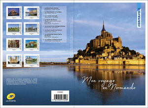 Collector 8 timbres - Mon voyage en Normandie - Lettre Verte