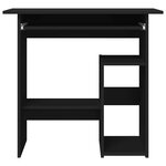 vidaXL Bureau Noir 80x45x74 cm Bois d’ingénierie