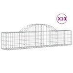 vidaXL Paniers à gabions arqués 10 Pièces 200x30x40/60 cm Fer galvanisé