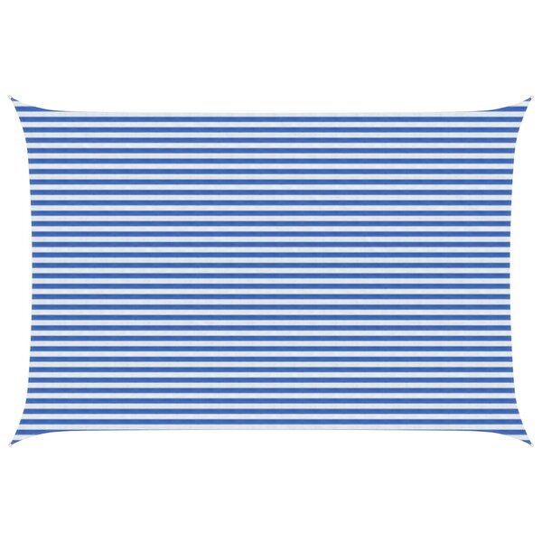 vidaXL Voile d'ombre 4 x 5 m HDPE Rectangulaire Bleu et Blanc