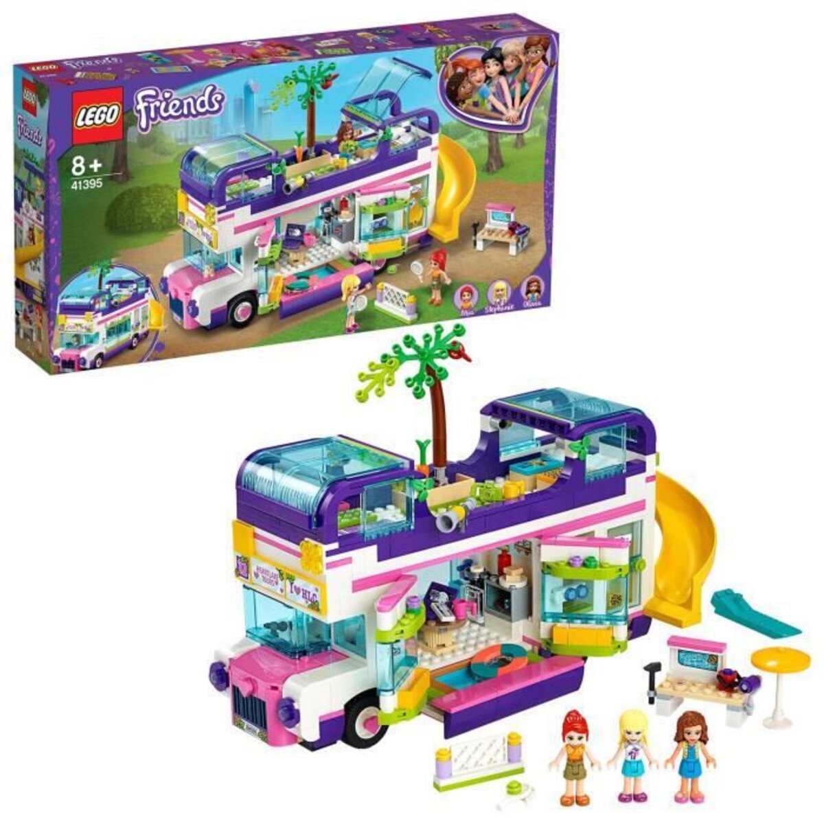 Lego friends 41395 le bus de l'amitié avec maison de poupée jouet avec  piscine et toboggan pour enfant 8 ans et + - La Poste