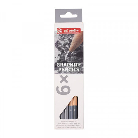 Set de 6 crayons graphite - hb à 8b - royal talens