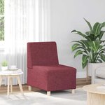 vidaXL Canapé modulaire sans accoudoirs en tissu rouge vin 55 cm