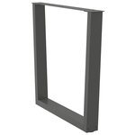 vidaXL Pieds de table à manger en forme de V  2 pièces  anthracite  90 x (72-73 3) cm  acier