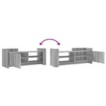 vidaXL Meuble TV Sonoma gris 100x35x40 cm Bois d'ingénierie