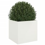 vidaXL Jardinière blanc 49x47x46 cm acier laminé à froid