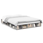 vidaXL Cadre de lit sans matelas sonoma gris 140x200 cm