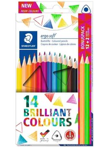 étui de14 crayons de couleur triangulaire ergosoft STAEDTLER