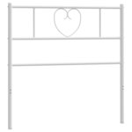 vidaXL Tête de lit métal blanc 90 cm