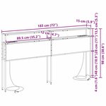 vidaXL Tête de lit de rangement Chêne noir 180 cm Bois d'ingénierie