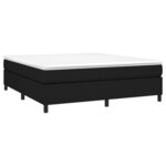 vidaXL Sommier à lattes de lit avec matelas Noir 180x200 cm Tissu