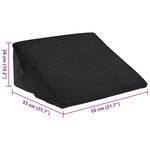 vidaXL Coussin en coin Autre Noir 55 x 55 x 26 cm