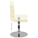 vidaXL Chaises pivotantes à manger lot de 2 crème tissu