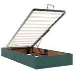 vidaXL Cadre de lit ottoman avec matelas vert foncé 200x200 cm velours