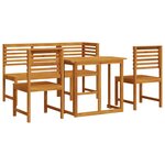 vidaXL Ensemble bistro de jardin 5 Pièces Marron Bois d'acacia massif
