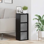 vidaXL Buffet avec tiroir Chêne noir 25 5 x 22 x 69 5 cm