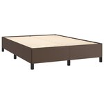 vidaXL Cadre de lit Marron 140x190 cm Similicuir