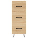 vidaXL Buffet haut Chêne sonoma 34 5x34x180 cm Bois d'ingénierie