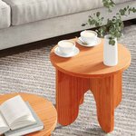 vidaXL Table basse 2 Pièces Marron cire 39 5 x 39 5 x 30 cm