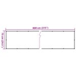 vidaXL Écran d'intimité de balcon blanc 800x75 cm PVC