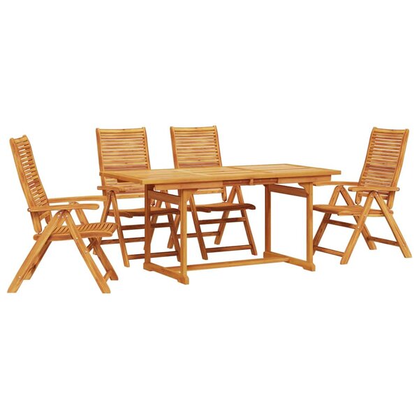 vidaXL Ensemble de salle à manger pour jardin 5 Pièces Marron