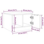 vidaXL Table basse vieux bois 50x50x36 cm bois d'ingénierie