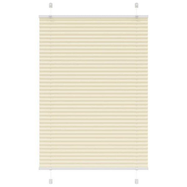 vidaXL Store plissé crème 95x100 cm largeur du tissu 94 4 cm polyester
