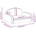 vidaXL Canapé pour enfants taupe 50x40x30 cm tissu