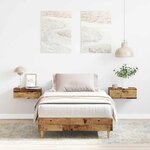 vidaXL Cadre de lit sans matelas vieux bois 90x190 cm bois ingénierie