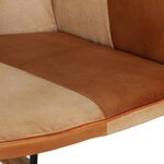 vidaXL Chaise à bascule Marron Cuir véritable et toile