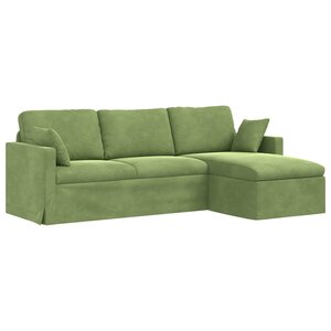 vidaXL Canapé Vert clair 198 x 134 x 80 cm Velours
