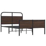 vidaXL Cadre de lit sans matelas 120x190 cm chêne marron