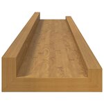vidaXL Étagère Murale 2 Pièces Beige 60 x 9 x 3 cm Bois d'ingénierie