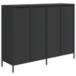 vidaXL Buffet noir 135x39x103 5 cm acier laminé à froid