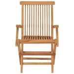 vidaXL Chaises de jardin avec coussins bleu lot de 2 Bois teck massif