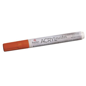 Crayon - feutre acrylique  orange  Pointe ronde 2 - 4mm  avec soupape